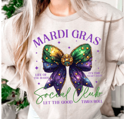 Coquette Mardi Gras Bow