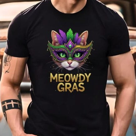 Mardi Gras Funny Meowdy Cat