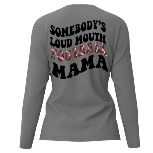 Somebody's Loud Mouth Football Mama Pocket & Back Transfer (Digital Download)