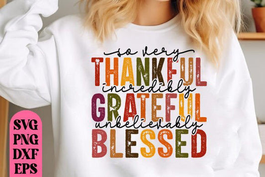 Thankful Grateful and Blessed Thanksgiving